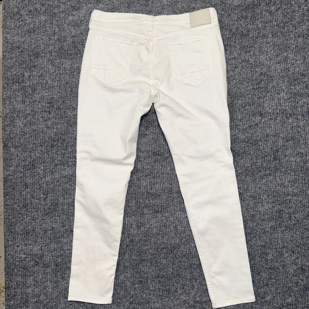 Hudson Zack Skinny Jeans Mens 38 White Distressed Ripped Denim Pants